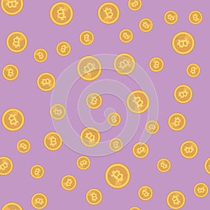 Falling coins seamless pattern