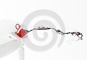 Falling cup of coffee