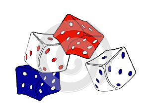 Falling dice