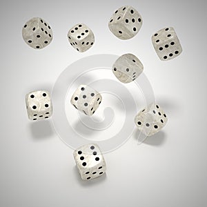 Falling dice