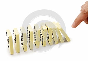 Falling of a dominoe