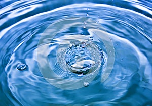 Falling drop of water