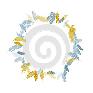 Falling feather elements soft vector design.