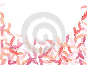 Falling feather elements soft vector design.