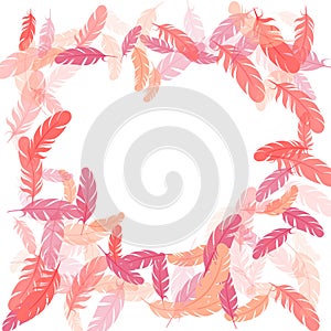 Falling feather elements soft vector design.