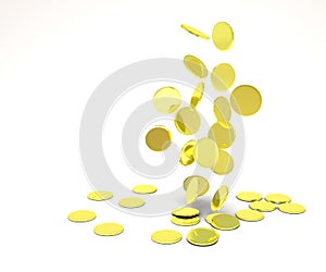 Falling gold coins