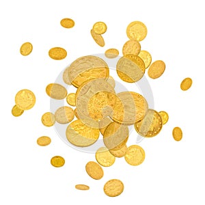 Falling gold coins