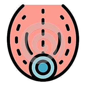 Falling gravity icon color outline vector