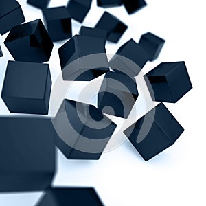 Falling and hitting cubes