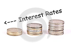 Falling interest rates illustration