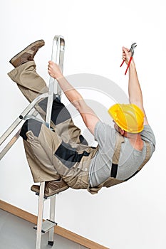 Falling from ladder