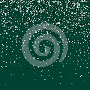 Falling numbers. Math study concept