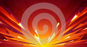 Falling Orange Fire Arrows. Dynamic Abstract Background.