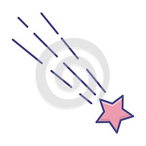 Falling outline with color fill inside vector icon which can easily modify or edit photo