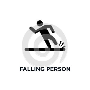 Falling person icon. Simple element illustration. Falling person