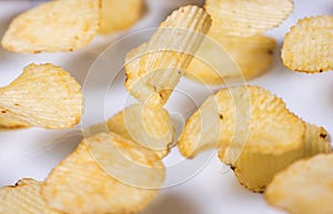 Falling potato chips