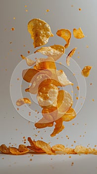 Falling Potato Chips in the Air