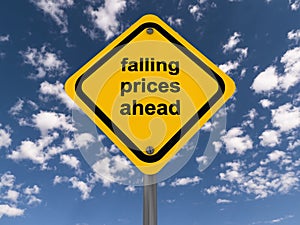 Falling prices ahead sign