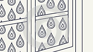 Falling Rain Drops Pattern Background Art, vector design Generative AI