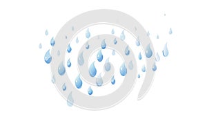Falling Raindrops Blue Background, vector design Generative AI