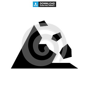 Falling rocks icon or logo isolated sign symbol vector illustration