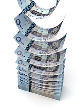 Falling Saudi Arabian Riyals