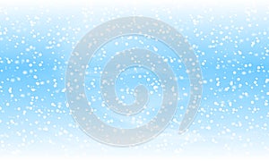 Falling snow background. Holiday landscape with snowfall. Vector illustration. Winter snowing sky.
