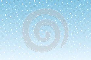 Falling snow isolated on blue transparent background. Christmas and New Year decoration. Vector