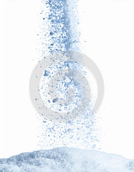 Falling Snow Powder Texture, White Blue Winter Background
