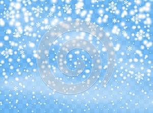 Falling snowflakes flakes on isolated background, Blizzard with wind. Overlay design element. Christmas decoration. Vector.