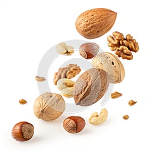 Falling Various Nuts Set