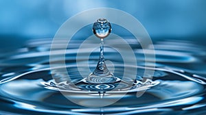 Falling water drop background