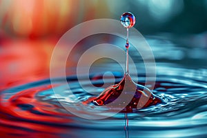 Falling water drop background