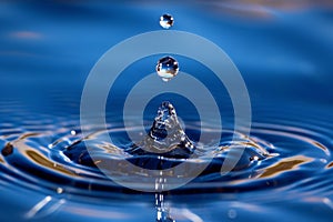 Falling water drop background