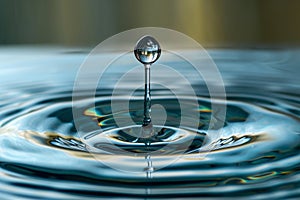 Falling water drop background