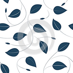 Fallling leaves in a seamless pattern