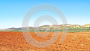 Fallow land in Puerto Lapice, Castilla La Mancha photo