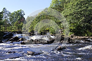 The river Dochart and the Falls of Dochart in Scotland