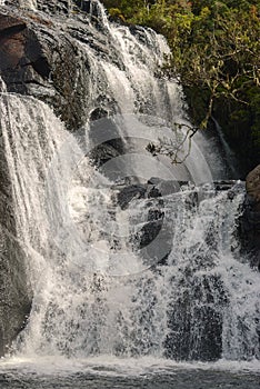 Falls is a famous waterfalls is 20 metres in Sri Lanka. Horton Plains National Park, Sri Lanka