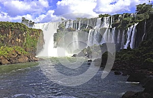 Falls Iguasu are waterfalls of the Iguazu River on the border of the Argentine province of Misiones and the Brazilian state of Par