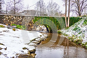 Falls Park and Reedy River in Greenville, SC, USA