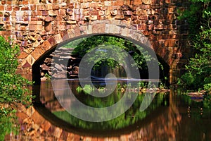 Falls in the Reflection at Hidden Stone Bridge