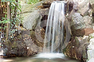 Falls in a summer garden, in the Crimea