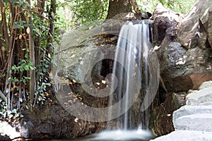 Falls in a summer garden, in the Crimea