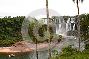 Falls view from the lower circuit. Iguazu national park. Puerto Iguazu. Misiones. Argentina photo