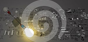 False balance of pencil lightbulb