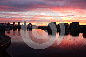 False Creek Dawn, Downtown Vancouver photo