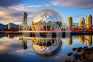 False Creek, Vancouver, America, Science World in Vancouver, Canada, AI Generated