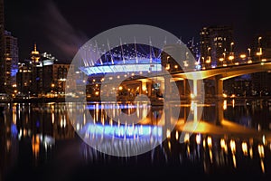 False Creek Vancouver Night Reflections photo