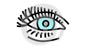 false eyelashes color icon animation